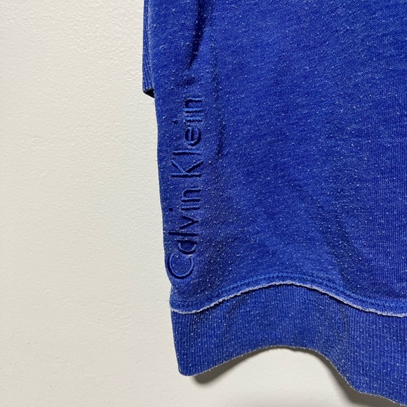 Calvin Klein Blue Thermal Fleece-Lined Hoodie, Size M - Picture 4 of 12